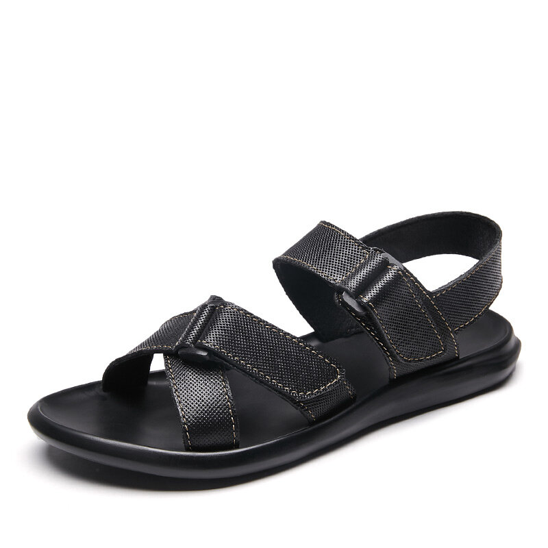 90% OFF on Men Classic Casual Soft Insole Cowhide Beach Sandals