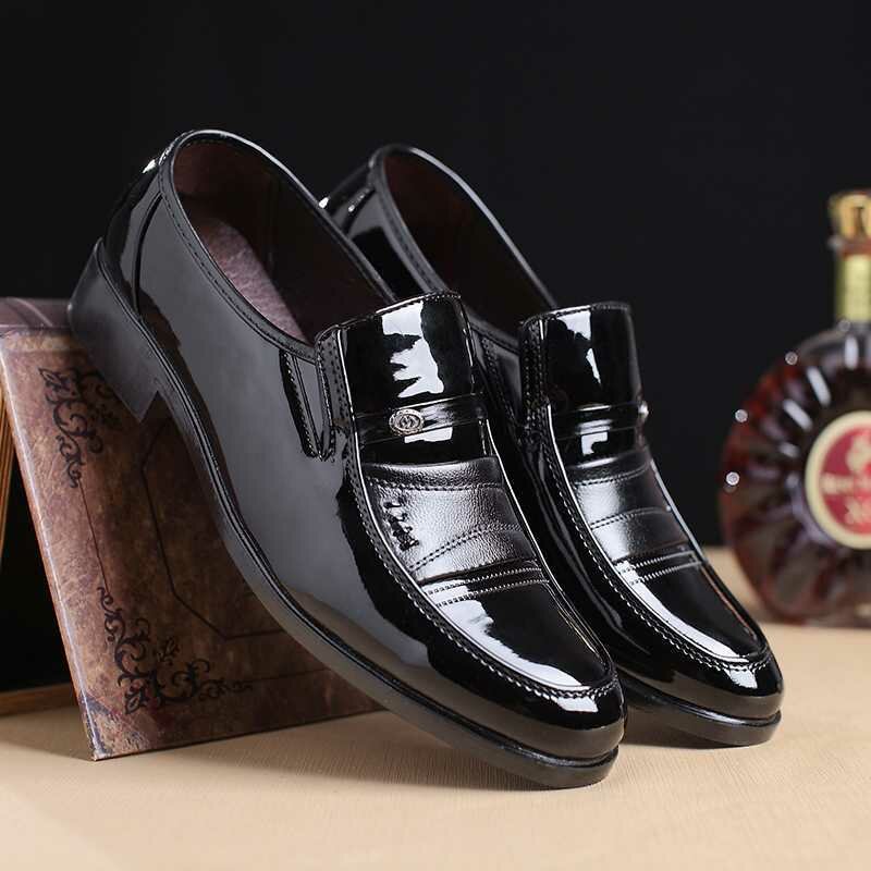 Men's Casual Office Formal Work Oxfords Leather Shoes Round Toe Business Dress