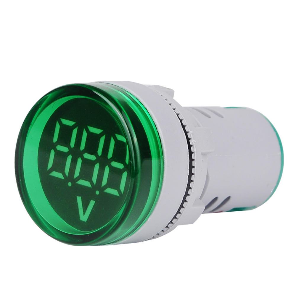 3 stks Groen ST16VD 22mm Gatgrootte 6-100 VDC Digitale Voltmeter Ronde Voltage Detector Tester Mini 