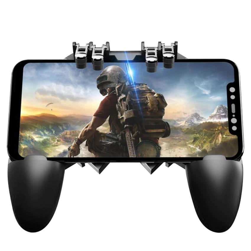 

MEMO AK66 Six Finger All-in-One PUBG Mobile Game Controller Free Fire Key Button Joystick Gamepad L1 R1 PUBG Trigger for