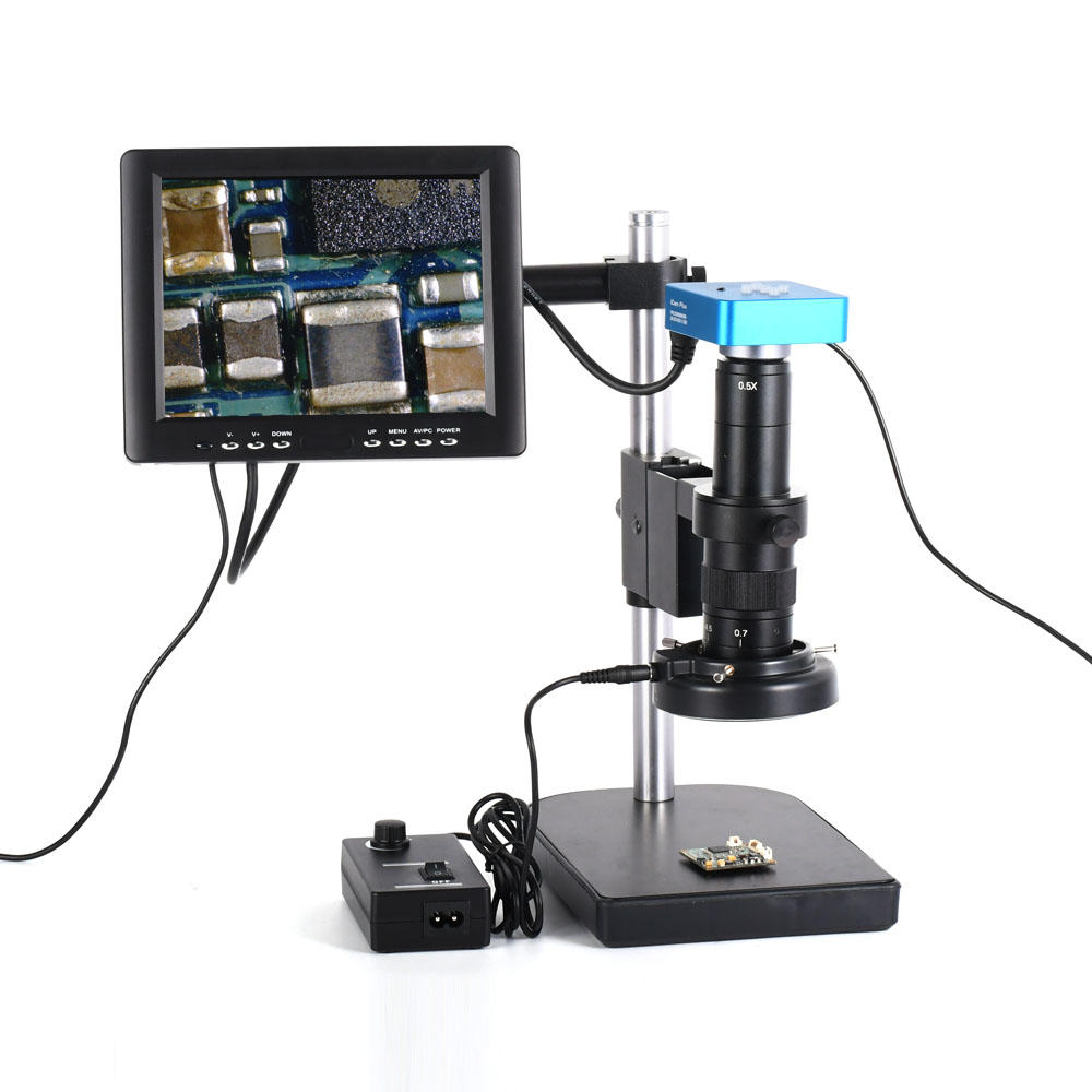 

HAYEAR Full Set 34MP Industrial Microscope Camera HDMI USB Outputs with 180X C-mount Lens 60 LED Light Microscope with 8