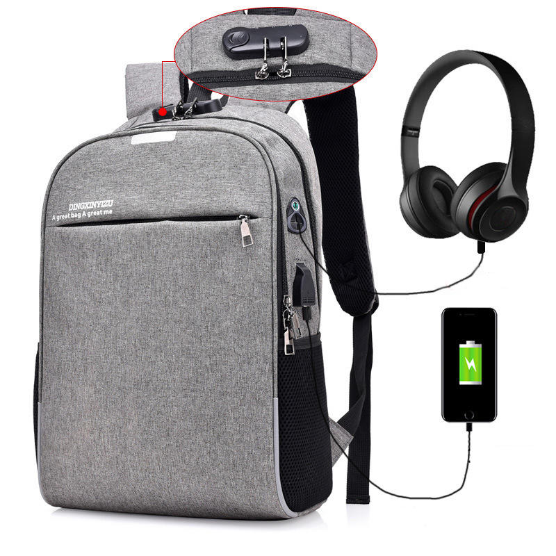 IPRee® 18L Σακίδιο πλάτης 16 ιντσών Τσάντα φορητού υπολογιστή με USB φόρτιση, Jack ακουστικών, Ιμάντα ώμου, Φωτεινή αντικλοπής σχολική τσάντα