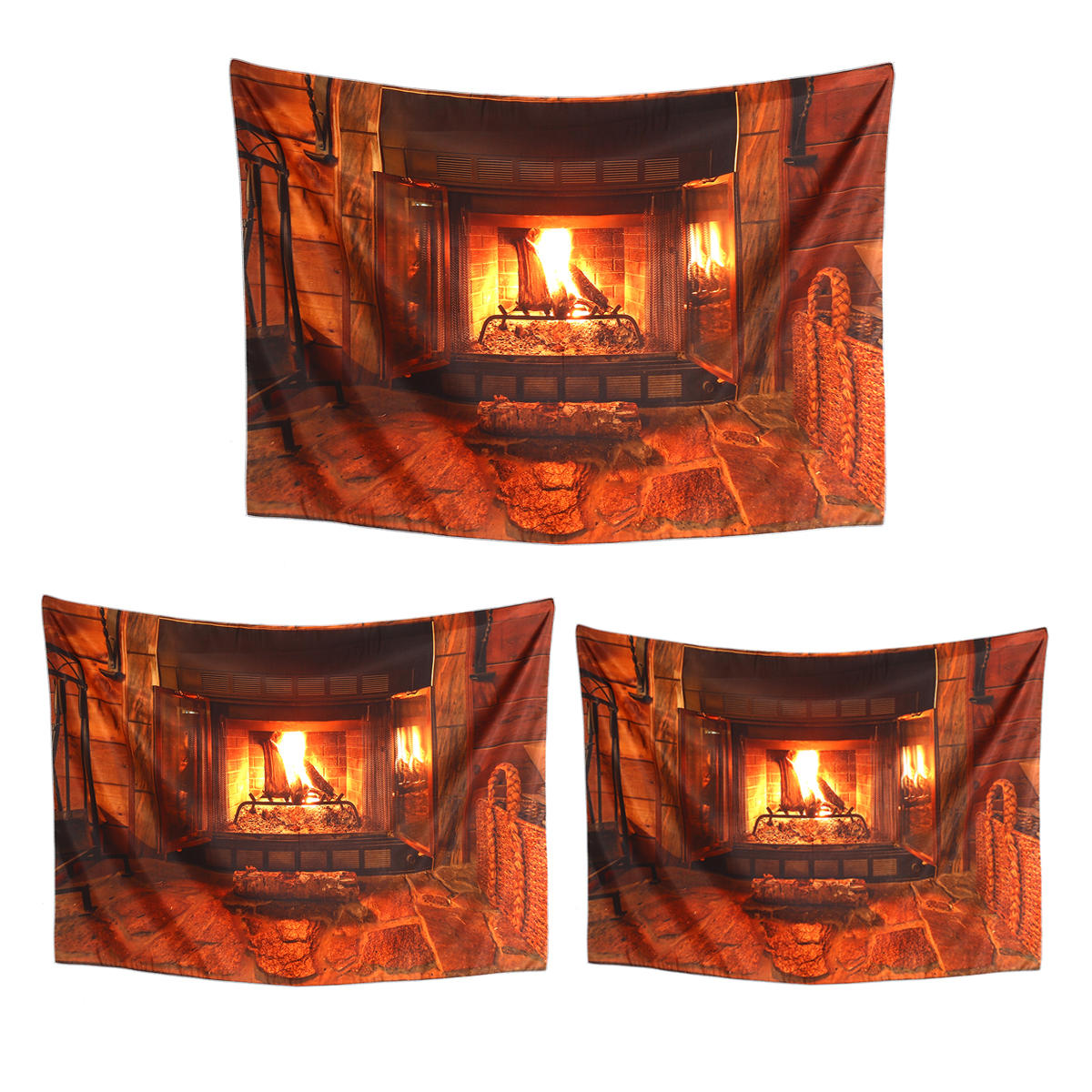Polyester Wall Hanging Tapestry Art Home Decor Fireplace Pattern Blankets For Home Bedroom Porch Han