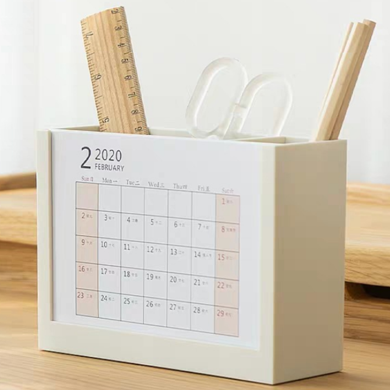 

Multi-Functional Pen Holder Box with Diary Home Office Supplies Storage