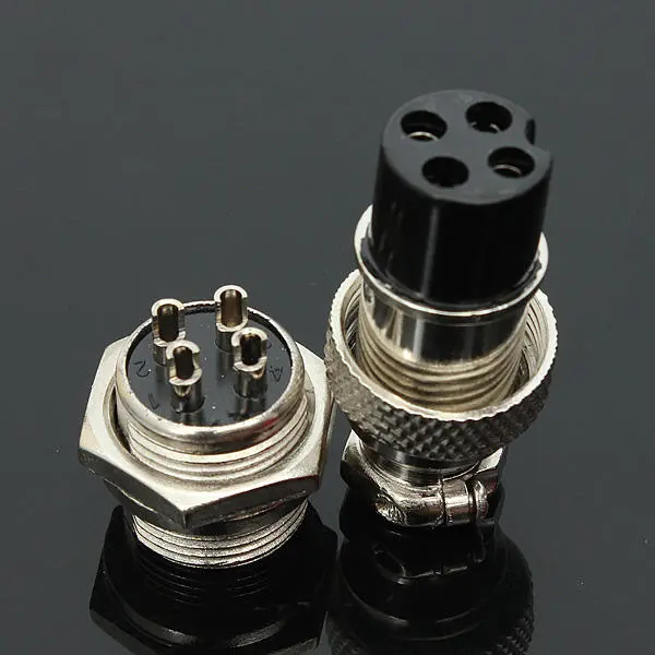 GX16 4 4 Pin 16mm Aviation Pug Male and Female Panel Metal Connector