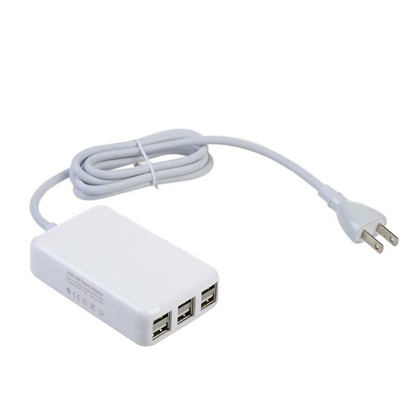 6 Poorten USB Power AC Adapter Home Wandlader voor iPhone iPad