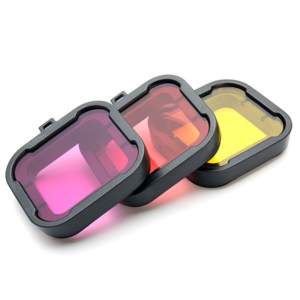Polarizer 3 kleuren onder water duiken UV lensfilter voor Gopro Hero 3+