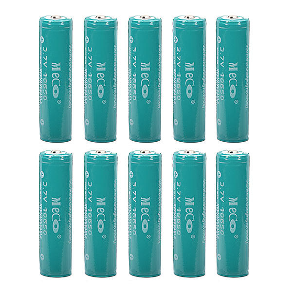 10PCS MECO 3.7V 4000mAh Beschermde oplaadbare 18650 Li-ion batterij