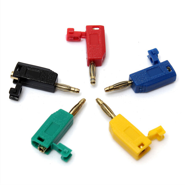 5 kleuren 2mm Banana Plug Connector Jack Voor Luidsprekerversterker Test Probes Terminals Cooper