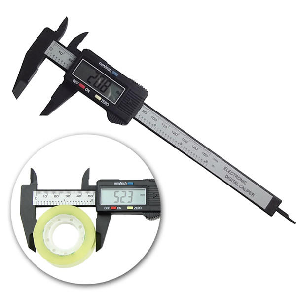 PCB Ruler for Electronic Engineers+LCD Electronic Carbon Fiber Vernier Caliper 