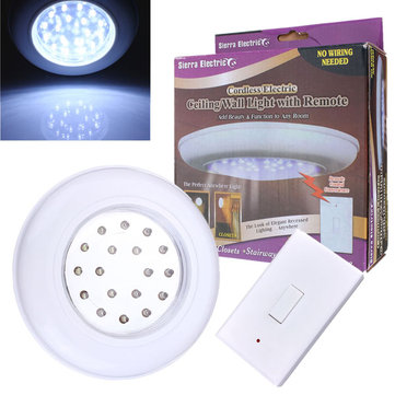 Battery Operated Wireless Led Night Light Remote Control Ceiling Banggood Com - Wireless Ceiling Light With Wall Switch