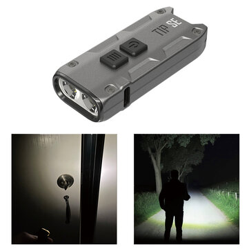 NITECORE TIP SE 700LM OSRAM P8 Dual Light LED Keychain Flashlight Type C Rechargeable QC Every Day Carry Mini Torch