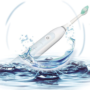KCASA Smart Sonic Electric Toothbrush 5 Modes USB Rechargeable IPX7 with 3 Tooth Head