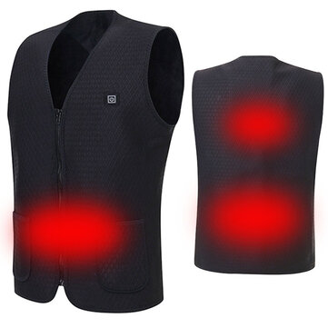 Electric USB Power Supply Warm Heated Vest Intelligent Heating Jacket Racing Coat Best For Winter - M