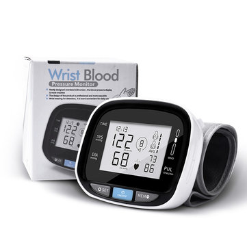 C105L8 Portable Digital LCD Wrist Blood Pressure Monitor With Automatic Voice Broadcast