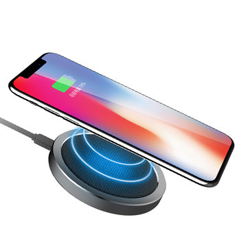 Rock w4 2a qi wireless fast charging disk charger for iphone x 8/8plus samsung s8 s7 iwatch 3 Sale - Banggood.com