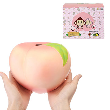 Puni Maru 22cm 8.6 Inches Humongous Pink Peach Squishy Huge Slow Rising Fruit Toy