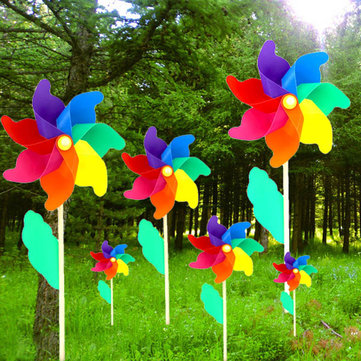 Garden Party Wedding Decoration Kid Toy, Decorative Wooden Garden Windmills