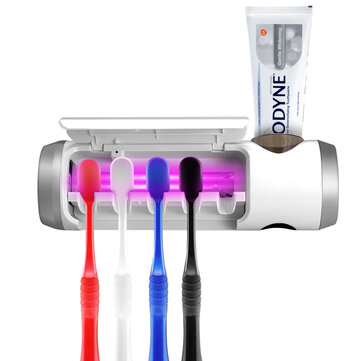 Digoo UB01 UV Light Toothbrush Sterilizer Box Ultraviolet Antibacterial Toothbrush Cleaner USB Rechargeable Toothbrush Holder
