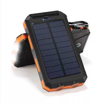 Bakeey 20000mAh Dual USB DIY Solar Power Bank Case Kit with LED...