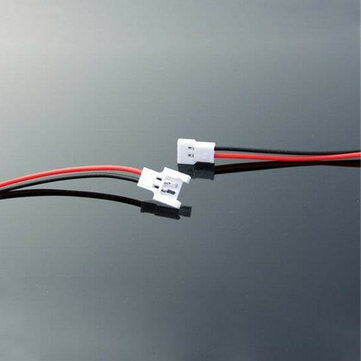 1S Li-PO 2-Pin Male Female Connector 20CM wire for JJRC SYMA WALKERA HUBSAN x 10 