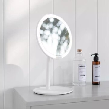 Xiaomi Mijia LED Make-up Mirror USB Type-C Charging 3 Light Mode Adjustable 900lm 45° Angle with Storage Panel Cosmetic Morror