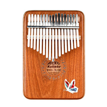 $58.99 for GECKO 17 Keys Kalimbas Mbira African Mahogany Finger Thumb Piano Wooden Keyboard Percussion Musical Instrument Gift