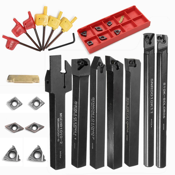 $27.72 for 7pcs 10mm Shank Turning Tool Holder with 7pcs VP15TF Carbide Inserts