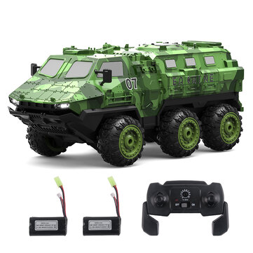 15% OFF FOR Eachine EAT07 1／16 2.4G 6WD Armored RC Car Full Proportional Control Vehicle Models Several Battery