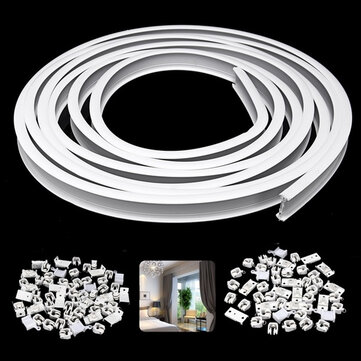 3m Flexible Ceiling Mounted Bendable, Ceiling Mounted Curtain Track System