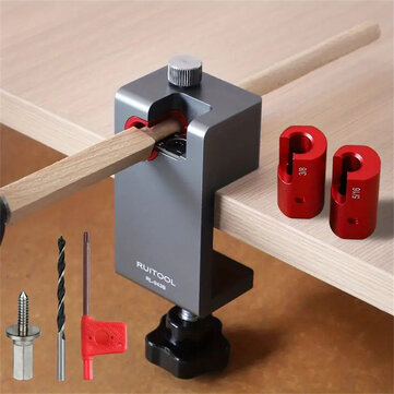 Dowel Maker Jig Tenon Dowel Plug Cutter With Sharp Alloy Blade Adjustable Drill Guide Positioner For Wood Sticks Making Round Bar Auxiliary Tool