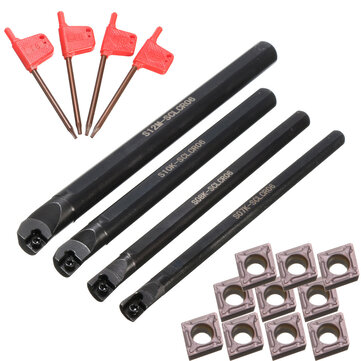 $15.99 for 4pcs 7/8/10/12mm SCLCR06 Lathe Holder With CCMT0602 Inserts