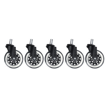 5pcs Office Chair Caster Wheels 3 Inch Replacement Swivel Rubber Caster Wheels Soft Safe Rollers Furniture Hardware Accessories Sale Banggood Com