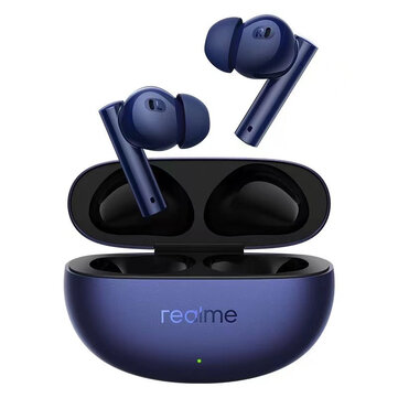 Realme Buds Air 5 TWS Earbuds bluetooth 5.3 Earphone 50dB Active Noise Cancelling 12.4mm Mega Titanizing Driver LDAC Audio Bass 6-Mic Call Low Latency Sports Headphone