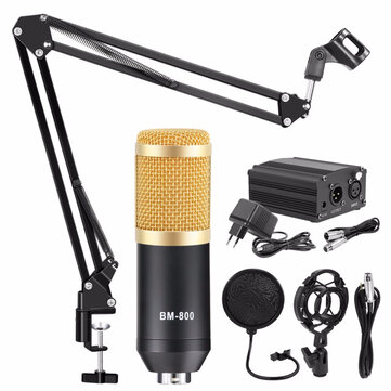 BM800 Microphone Condenser Sound Recording Microphone With Shock Mount For Radio Braodcasting Singing Recording KTV Karaoke Mic