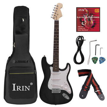 IRIN 38 Inch 6 Strings Electric Guitar with Guitar Bag/Strings/Rocker/Wrench/Picks/Strap/Cable
