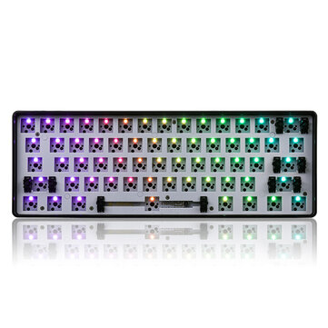 Geek Customized GK61 Hot Swappable 60% RGB Keyboard Customized Kit PCB Mounting Plate Case
