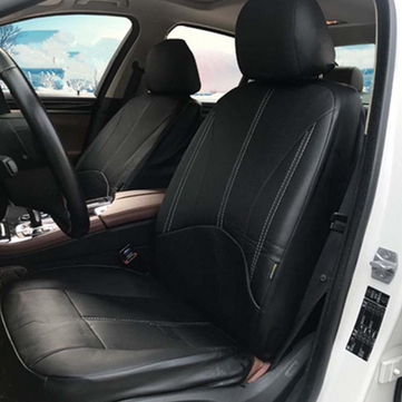9pcs Pu Leather Black Car Full Surround Seat Cover Cushion Protector Set Universal For 5 Seats Banggood Com - Best Protection For Leather Car Seats