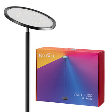 BLITZWILL BWL-FL-0002 25W 2700K~6500K+RGB Smart Floor Lamp Stepless Dimming Up To 2000LM APP Control Voice Control Works With Google Assistant Alexa AC100-240V