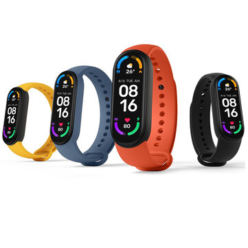 Xiaomi Mi Band 6 1.56 Inch 326 PPI AMOLED Retina Screen Wristband Heart Rate Blood Oxygen Monitor 130+ Watch Faces 30 Sports Modes 5ATM Waterproof BT5.0 Smart Watch Chinese Version