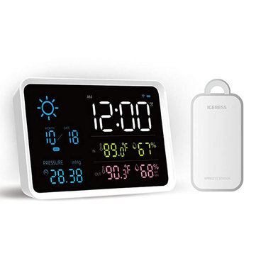 YUIHome Indoor Outdoor Digital Weather Station Temperature And Humidity Display Atmospheric Pressure Weather Forecast Alarm Clock from Xiaomi Youpin