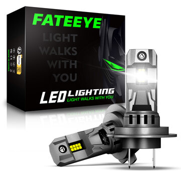 FATEEYE A700-F11 2PCS 20000LM Car Headlight LED Bulbs 70W 6500K White Light Mini Size IP68 Waterproof For Car Headlight Modification