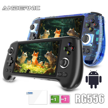ANBERNIC RG556 Retro Handheld Game Console 64bit Android 13 System Unisoc T820 5.48-inch AMOLED Screen Hall Joystick Game Player