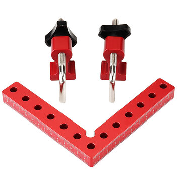 Color : 2pc 120mm 2 pc 90 Degrees L-Shaped Auxiliary Fixture Splicing board Positioning Panel Fixed clip Carpenters Square Ruler Woodworking tool 