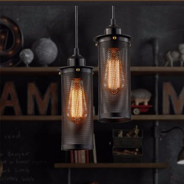 E27 Vintage Industrial Ceiling Lamp, Edison Bulb Ceiling Light Fixtures