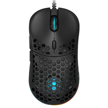 Machenike M620 Wired Gaming Mouse 16000DPI PMW3389 RGB Computer Mouse Programmable Hollow Honeycomb Mice