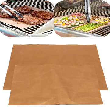 (UK)4Pcs Grill Mats BBQ And Bake Chef Non Stick Pad Camping Hiking Home Outdoor Tool