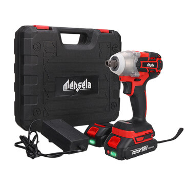 Mensela EW-L1 3In1 18V 3500RPM 380N.M Brushless Impact Wrench 3 Speeds Wireless Rechargeable Screwdriver Drill W/ None/1/2 2.0AH Battery & LED Working Light