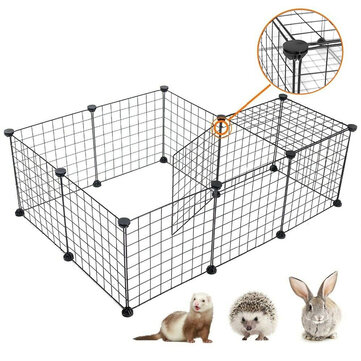 Foldable Pet Playpen Iron Fence Puppy Kennel House Exercise Training Puppy Space Dog Supplies Rabbits Guinea Pig Cage Sleeping Home
