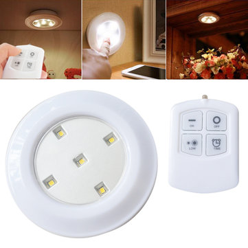  Wireless Remote Control Bright LED Night Light Battery Powered Ceiling Lamp for Kitchen Cabinet